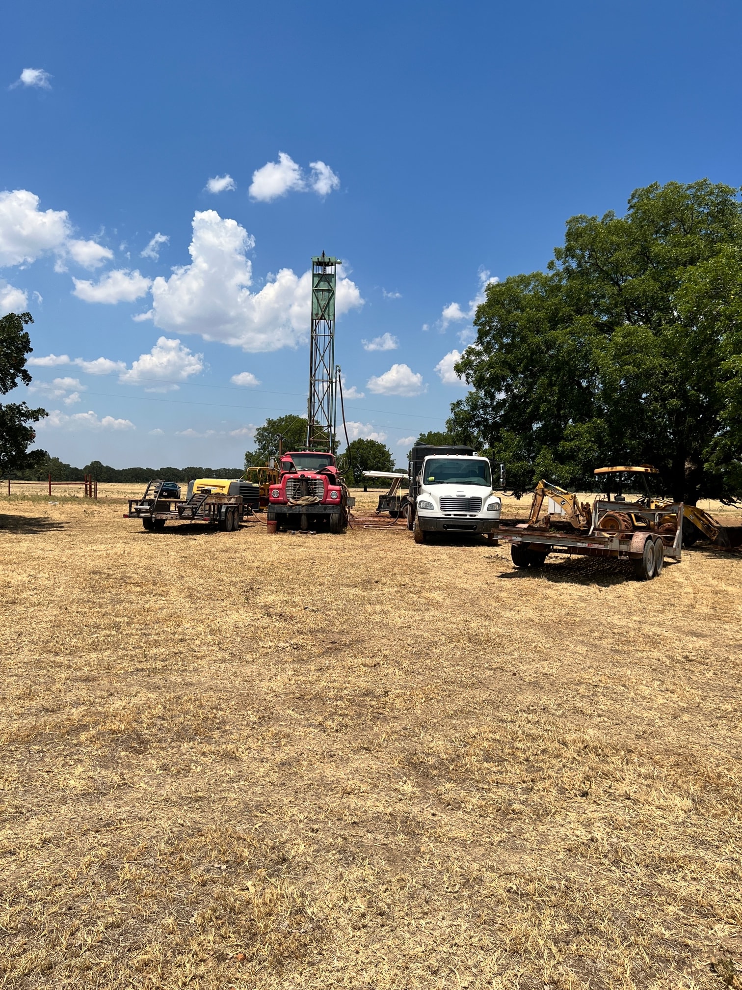 Municipal well drilling operation
